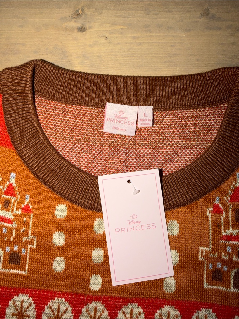 Disney Princess Gingerbread Christmas Sweater NWT - Picture 4 of 5